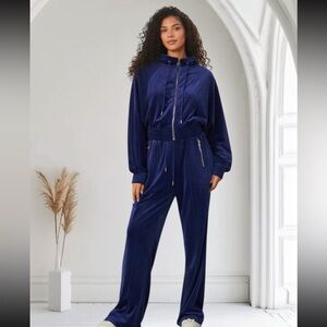 Women's Blue Velour Tracksuit
